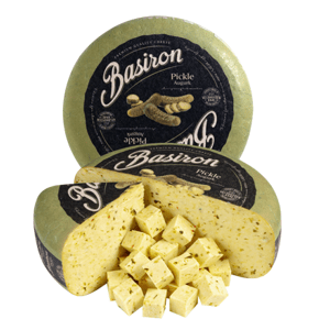 Basiron Gouda s nakládanými okurkami Hmotnost: 100g