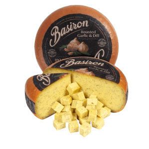 Basiron Gouda pečený česnek a kopr Hmotnost: celý koláč