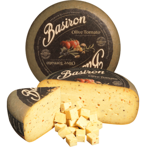 Basiron Gouda s olivami a rajčaty Hmotnost: celý koláč