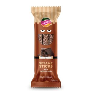 JANNIS Sezamové tyčinky s hořkou čokoládou 48 g