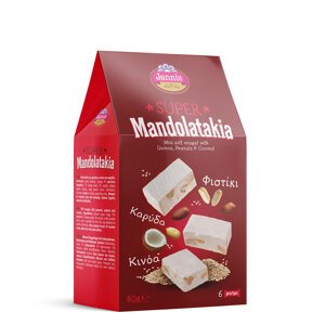 JANNIS MINI jemný nugát s quinoou, arašidy a kokosem 80 g