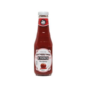 KYKNOS Kečup ostrý 330 g - sklo