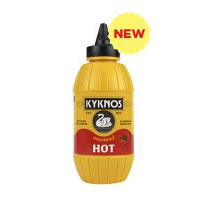 KYKNOS Řecká hořčice OSTRÁ 500 g PET