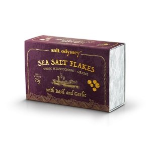 SALT ODYSSEY Mořská sůl s bazalkou a česnekem 75 g dárková krabička