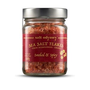 Vločky mořské soli smoked & spicy 100 g sklo Salt Odyssey
