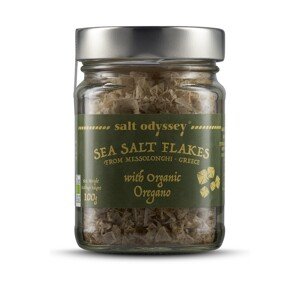 Vločky mořské soli s BIO oregánem 100 g sklo Salt Odyssey