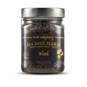 Vločky černé mořské soli 100 g sklo Salt Odyssey