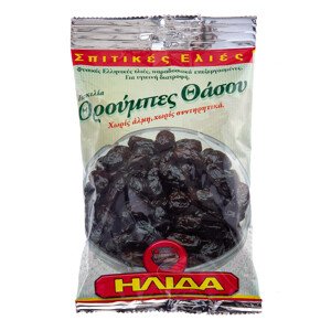 ILIDA Olivy černé THASSOS s peckou sušené 200g
