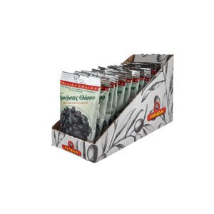 ILIDA Olivy černé THASSOS s peckou sušené 12x200 g KARTON