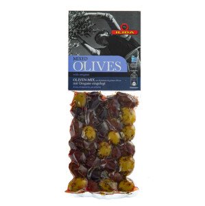 ILIDA Mix zelených a černých oliv oregánem, s peckou 150 g