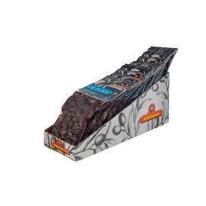 ILIDA Olivy černé KALAMATA s oregánem, s peckou 15x150 g KARTON