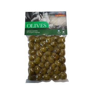 Olivy zelené ILIDA s oregánem, s peckou 250 g