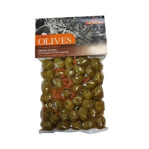 Olivy zelené ILIDA s chilli papričkami a oregánem 250 g