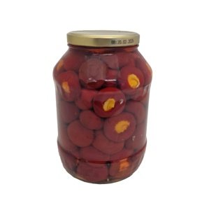Červené cherry papriky plněné sýrem 2,4 kg EfZin