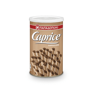 CAPRICE PAPADOPOULOS Papadopoulos Caprice 250 g plněné oplatkové trubičky cappuccino
