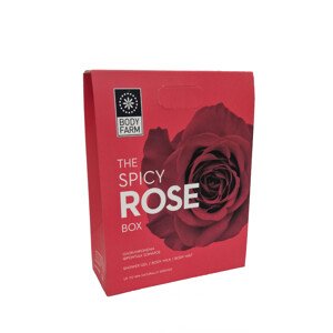 BODYFARM Dárková kazeta SPICY ROSE (sprchový gel 250 ml + tělové mléko 250 ml + tělová mlha 100 ml)