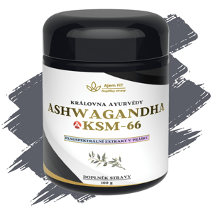 100% ČISTÁ ASHWAGANDHA KSM66 (Indie) - 100g (prášek) | AjemFiT AJEM4