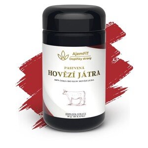 100% ČISTÁ BIO RAW HOVĚZÍ JÁTRA - 60/180 kapslí (30g/90g) | AjemFiT - Velké Balení (180 kapslí - 90g) AJEM5
