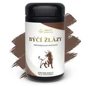 100% ČISTÉ RAW BÝČÍ ŽLÁZY - 80/240 kapslí (28g/84g)| AjemFiT - Velké Balení (240 kapslí - 84g) AJEM6