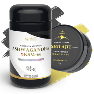 NA STRES A HORMONY - (AjemFiT) - Shilajit 15g + Ashwagandha (100g - prášek) AJEM- KOMB- 5