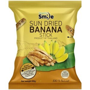 ORGANIC SMILE | Sušené Banánky (Tyčinky) - 60g (Thajsko) - 1 Balení - (60g) SMIL4