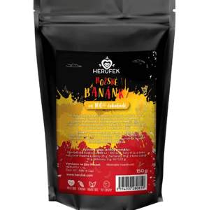 HERUFEK | Božské Banánky Ve 100% Čokoládě (bez přísad) - 150g/1500g (Uganda) HER1