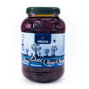Nikolopoulos Estate Nikolos černé olivy bez pecky (Pitted) Kalamata 1kg