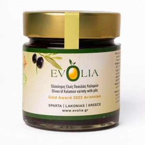 EVOLIA černé BIO olivy Kalamata s polyfenoly 140g