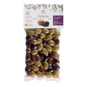 Gaitatzi Mix černé a zelené olivy s peckou vakuum 250g