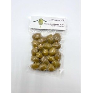 Hermes zelené olivy bez pecky s mandlí vakuum 150g