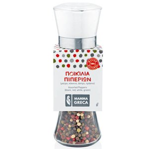 Mamma Greca čtyři druhy pepře v mlýnku 90g