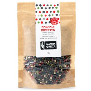 Mamma Greca čtyři druhy pepře náhradní balení 90g