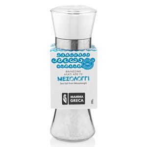 Mamma Greca hrubá mořská sůl Messolonghi v mlýnku 200g