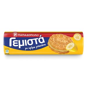Papadopoulou sušenky GEMISTA plněné banánovým krémem 200g