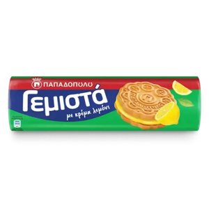 Papadopoulou sušenky GEMISTA plněné citronovým krémem 200g