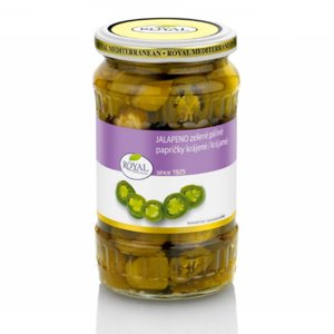 Royal zelená jalapeno paprika - plátky 360g