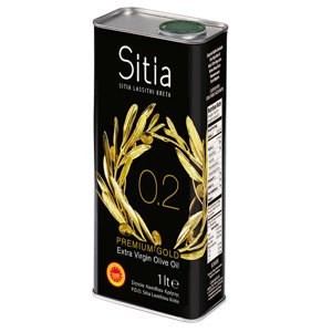 Sitia PREMIUM GOLD SITIA Kréta PREMIUM GOLD 0,2% Extra panenský olivový olej 1l – plech