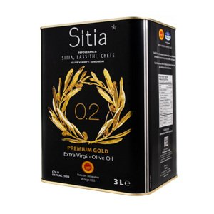 Sitia PREMIUM GOLD SITIA Kréta PREMIUM GOLD 0,2% Extra panenský olivový olej 3l – plech
