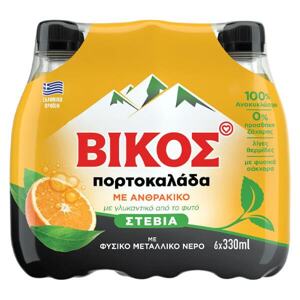 Vikos Pomerančová limonáda (Portokaláda) STEVIA 6 x 330ml