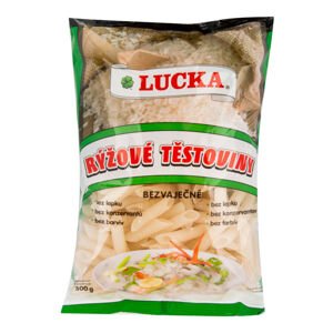 Těstoviny penne rýžové bezlepkové 300 g   LUCKA