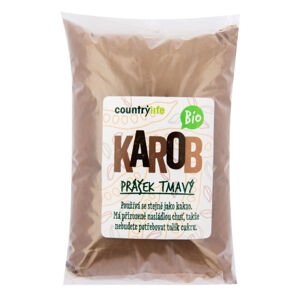 Karobový prášek tmavý 500 g BIO   COUNTRY LIFE