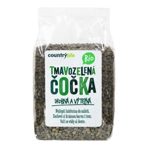 Čočka tmavozelená 500 g  BIO   COUNTRY LIFE