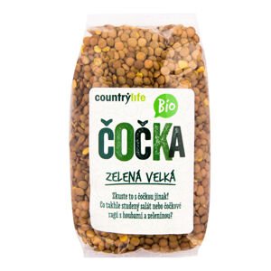 Čočka zelená velká 500 g BIO   COUNTRY LIFE