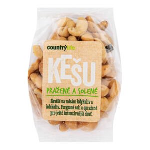 Kešu ořechy pražené solené 100 g   COUNTRY LIFE