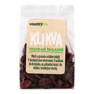 Klikva velkoplodá proslazená 100 g   COUNTRY LIFE