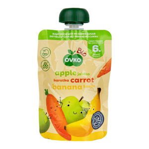 Příkrm jablko, mrkev, banán - kapsička 90 g BIO   OVKO