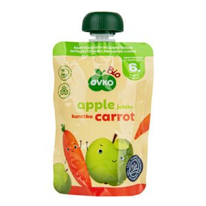 Příkrm jablko, mrkev - kapsička 90 g BIO   OVKO