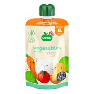 Příkrm zeleninová směs, rýže - kapsička 90 g BIO   OVKO