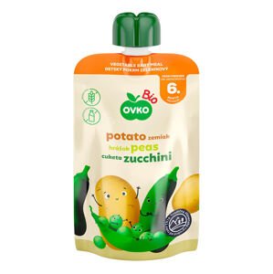 Příkrm brambory, hrášek, cuketa - kapsička 90 g BIO   OVKO