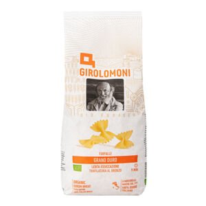 Těstoviny farfalle semolinové  500 g BIO   GIROLOMONI